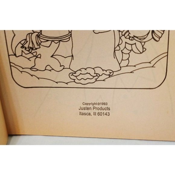 Jumbo Coloring Activity Book 1993 Justen Products - Picture 2 of 12